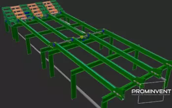 Прямой накопительный стол со ступенчатым перепадом